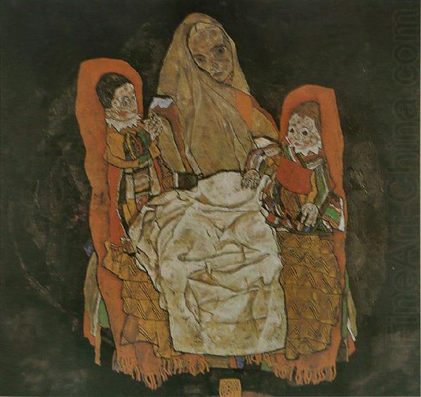 Egon Schiele Mutter mit zwei Kindern oil painting picture